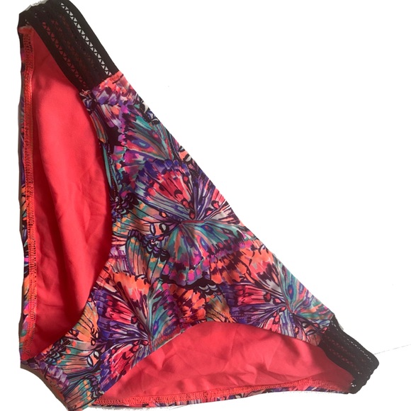 2 pcs NWT Body Glove Fly Ivy Strappy Top + Lace Hipster Bottom Butterfly Print - Picture 5 of 16
